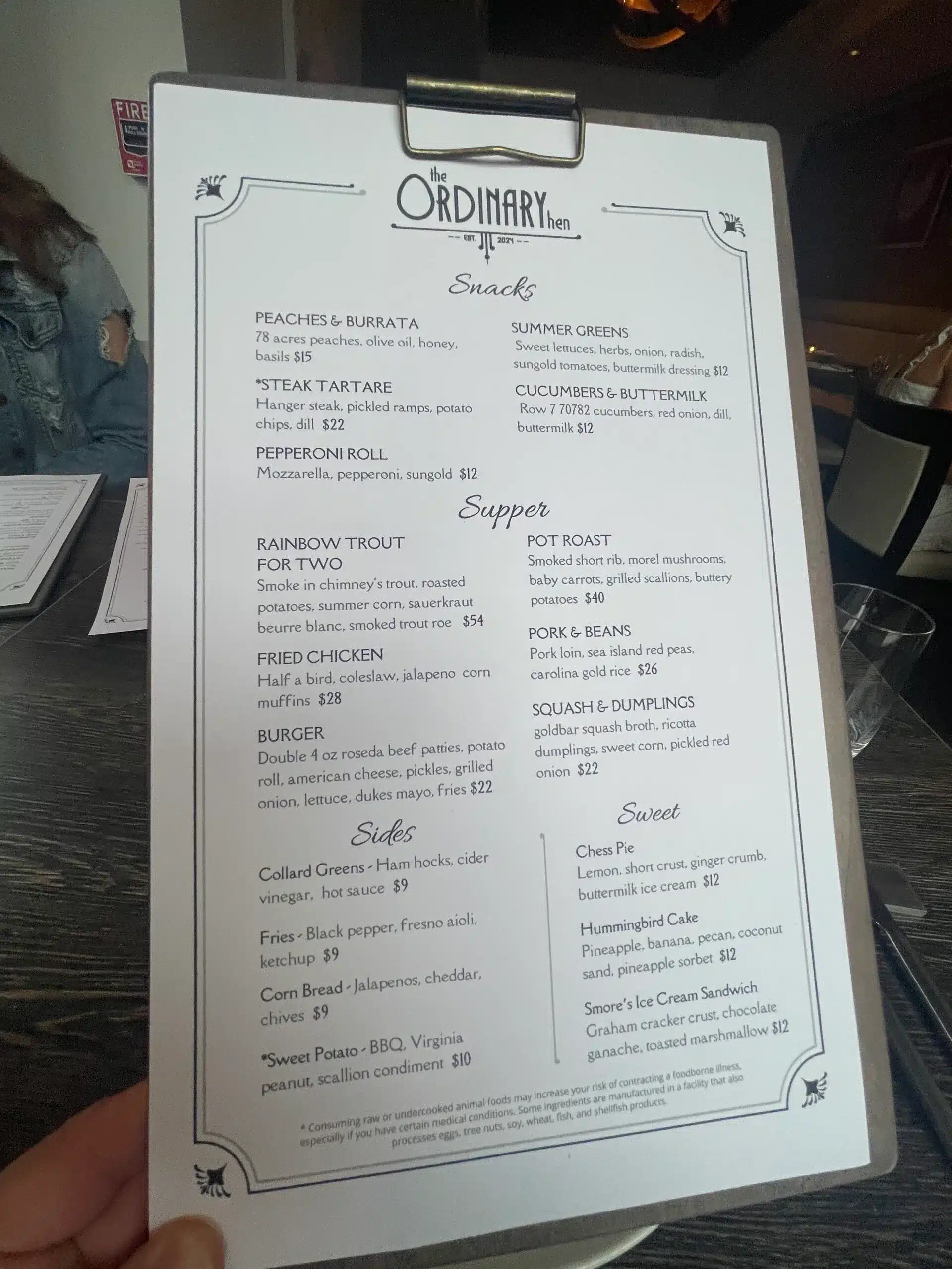 The ordinary hen menu scaled