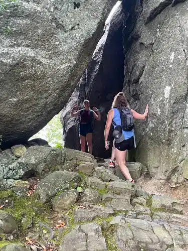 Rock crevice old rag hike scaled
