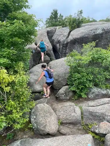 Scramble near summit old rag scaled