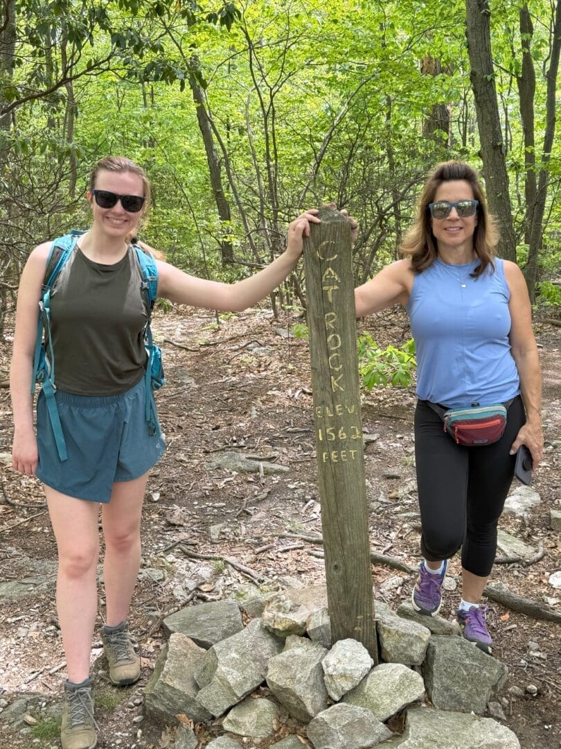Alyssa and Nicole at the Cat Rock Summit in Cunningham Falls State Park