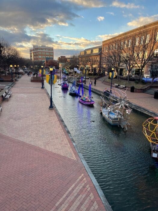 Carroll Creek Park in the Downtown Neighborhood of Frederick Md